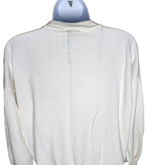 Vintage 80s Paris France Eiffel Tower Crewneck Sweatshirt Womens Size M White - Picture 5 of 6